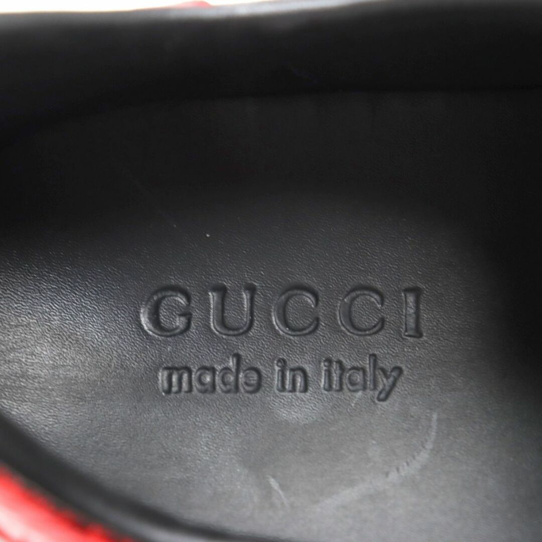 Gucci(グッチ)の美品◆GUCCI グッチ 429445 エース GGスプリーム ウェブライン レースアップ ローカット スニーカー ブラック 8 1/2 伊製 メンズ 箱付き メンズの靴/シューズ(スニーカー)の商品写真