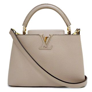 LOUIS VUITTON ルイヴィトン レザー カプシーヌPM 2WAY ハンドバッグ M52216 ベージュ/ブラック by