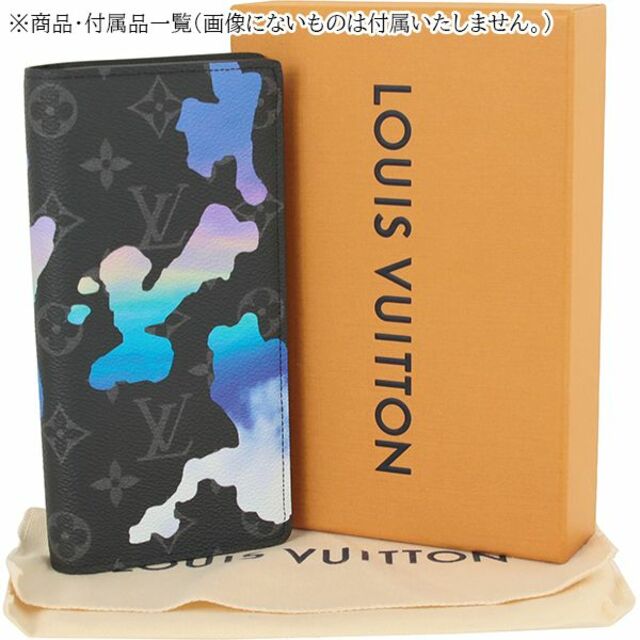 LOUIS VUITTON(ルイヴィトン)のルイヴィトン 二つ折り長財布 ブラック ブルー メンズ LV 新品 18549 メンズのファッション小物(長財布)の商品写真