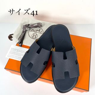 エルメス(Hermes)の【新品】エルメス メンズ サンダル イズミール マリン ネイビー 26cm(サンダル)