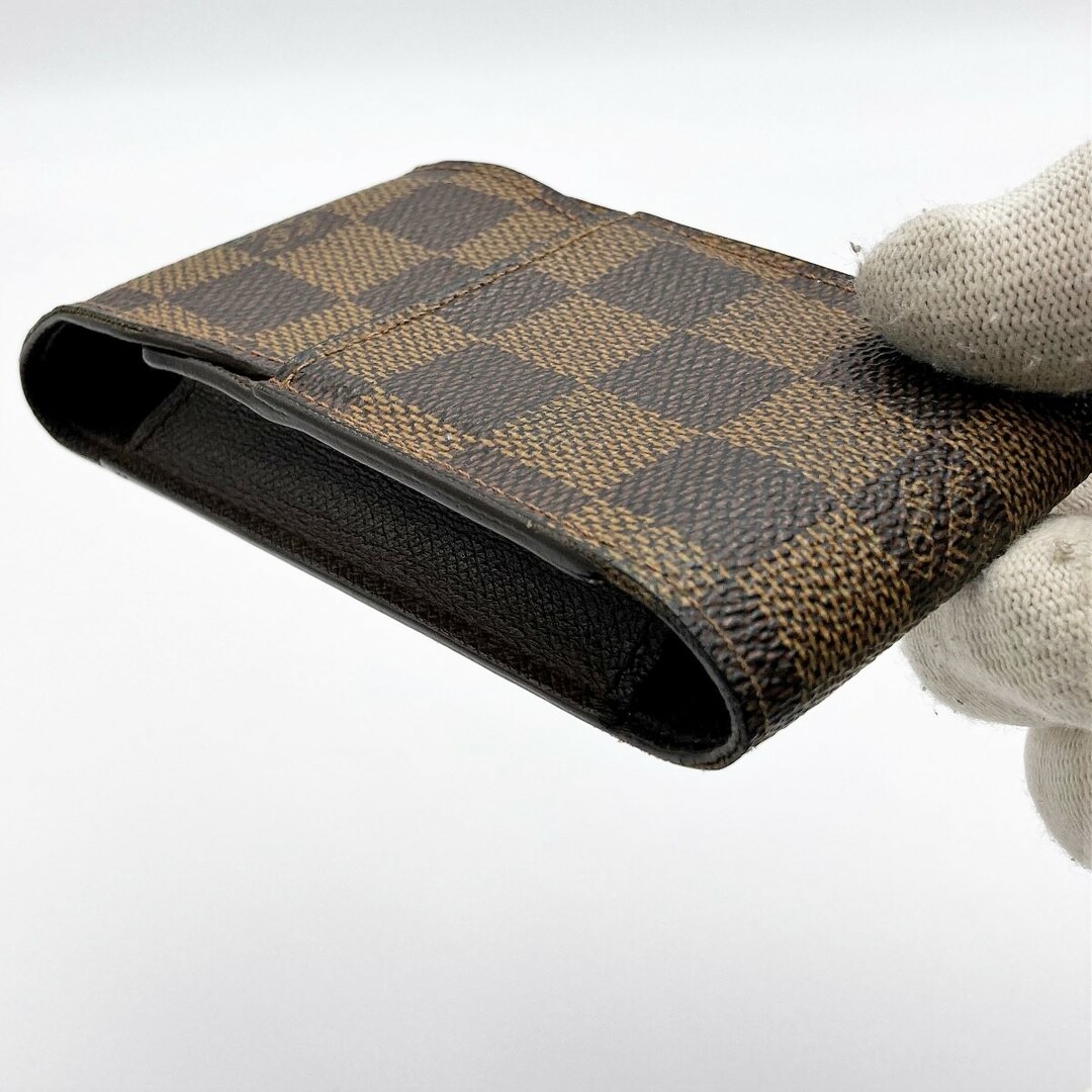 LOUIS VUITTON(ルイヴィトン)のLOUIS VUITTON ルイ・ヴィトン エテュイ・シガレット ダミエ シガレットケース 小物 ブラウン PVC メンズ レディース N63024 USED 【中古】 メンズのファッション小物(タバコグッズ)の商品写真