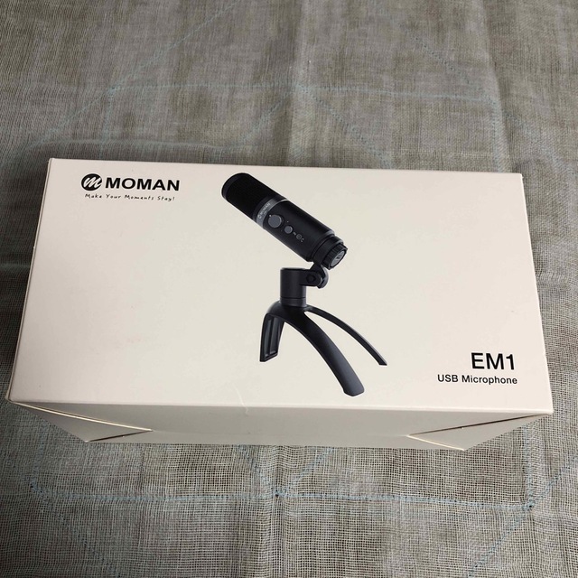 Moman USBマイク 卓上マイクスタンド付属  マイクロホン　EM1 スマホ/家電/カメラのオーディオ機器(その他)の商品写真