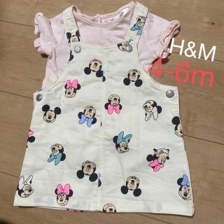 エイチアンドエム(H&M)のH&Mディズニージャンパースカート・Tシャツセット(ワンピース)