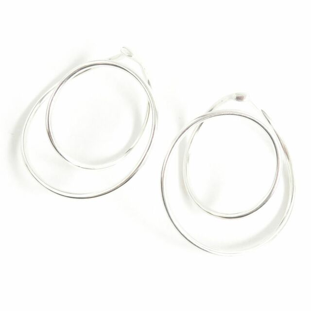 美品□Georg Jensen/ジョージジェンセン 54A アラン・シャーフ SV925 フープイヤリング/イヤーカフ アクセサリー シルバー 総重量5.9g