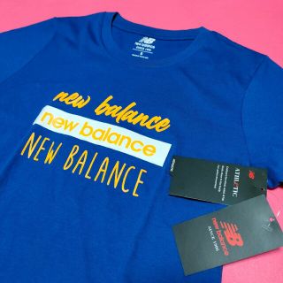 ニューバランス(New Balance)の【新品】 ニューバランス レディースロゴTシャツ 半袖Ｔシャツ  紺Mサイズ(Tシャツ(半袖/袖なし))