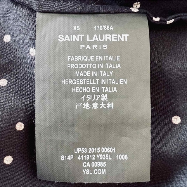 SAINT LAURENT PARIS オープンカラー ドットシャツ アロハ