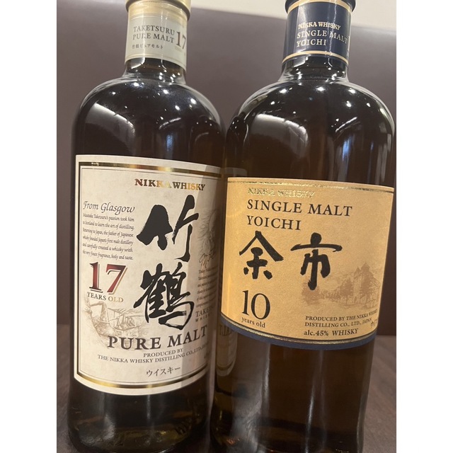 竹鶴17年・余市10年 700ml 2本セット - ウイスキー