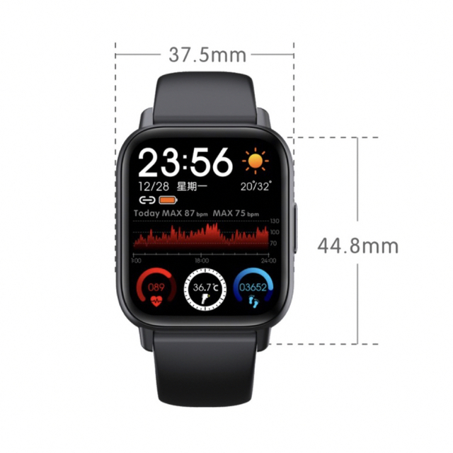 スマートウォッチ 1.69インチ 大画面 腕時計 Bluetooth5.0 4