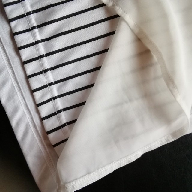 しまむら(シマムラ)のオリーブガール♡インナーストライプ♡ティーシャツカットソー レディースのトップス(Tシャツ(半袖/袖なし))の商品写真