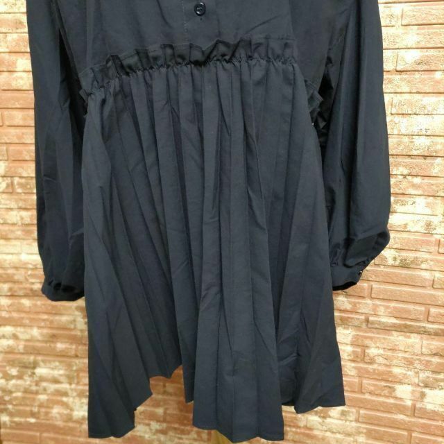 ZARA ZARA ザラ チュニック丈 長袖 ワンピース プリーツスカート 紺 US-Mの通販 by N shop|ザラならラクマ ZARA ザラ プリーツチュニックワンピース ブラック