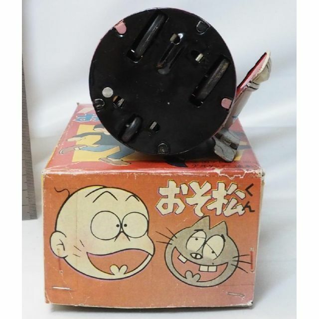 KA【ハッスル おそ松くん イヤミ】当時物ゼンマイ走行ブリキ玩具TIN箱はコピー