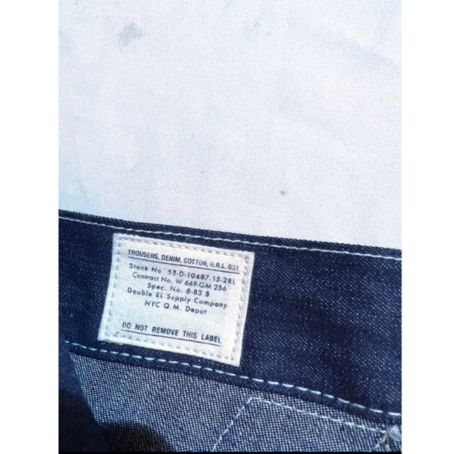 RRL - 【希少】アメリカ製RRL US NAVYデニムトラウザーズ 針シンチの