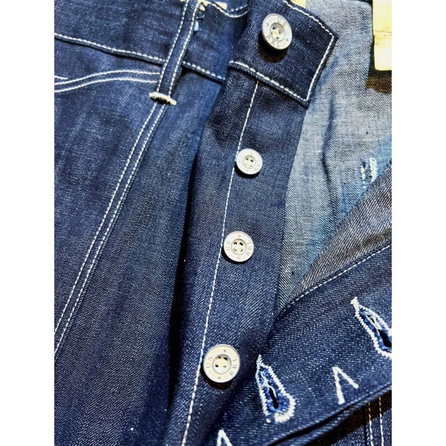 RRL - 【希少】アメリカ製RRL US NAVYデニムトラウザーズ 針シンチの