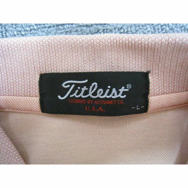 Titleist(タイトリスト)のタイトリスト◆鹿の子 半袖 ポロシャツ ポケット 刺繍 メンズ サイズL 日本製 スポーツ/アウトドアのゴルフ(ウエア)の商品写真