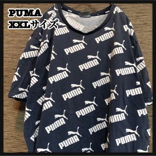 プーマ(PUMA)の【プーマ】半袖Tシャツ　総柄　アニマル柄　ワンポイント　ネイビー　白50(Tシャツ/カットソー(半袖/袖なし))