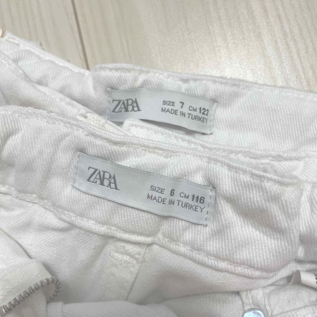 ZARA(ザラ)のダメージラップショートパンツデニム2点 キッズ/ベビー/マタニティのキッズ服女の子用(90cm~)(パンツ/スパッツ)の商品写真