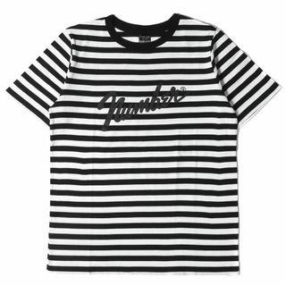 ナンバーナイン(NUMBER (N)INE)のNUMBER (N)INE ナンバーナイン Tシャツ サイズ:3 フェンダーロゴ クルーネック ボーダー Tシャツ ブラック ホワイト 黒白 トップス カットソー 半袖 【メンズ】【中古】(Tシャツ/カットソー(半袖/袖なし))