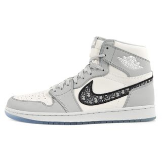 Dior HOMME ディオールオム サイズ:28.5cm NIKE AIR DIOR AIR JORDAN 1 HIGH OG  (CN8607-002) 20SS ナイキ エアジョーダン1 ハイ ウルフグレー セイル US10.5 スニーカー コラボ 【メンズ】