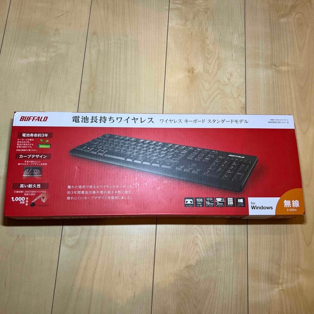 Buffalo(バッファロー)の【未使用】BUFFALO 無線　フルキーボード  BSKBW125BK スマホ/家電/カメラのPC/タブレット(PC周辺機器)の商品写真