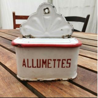 レア フランス アンティーク ホーロー allumettes 骨董(その他)