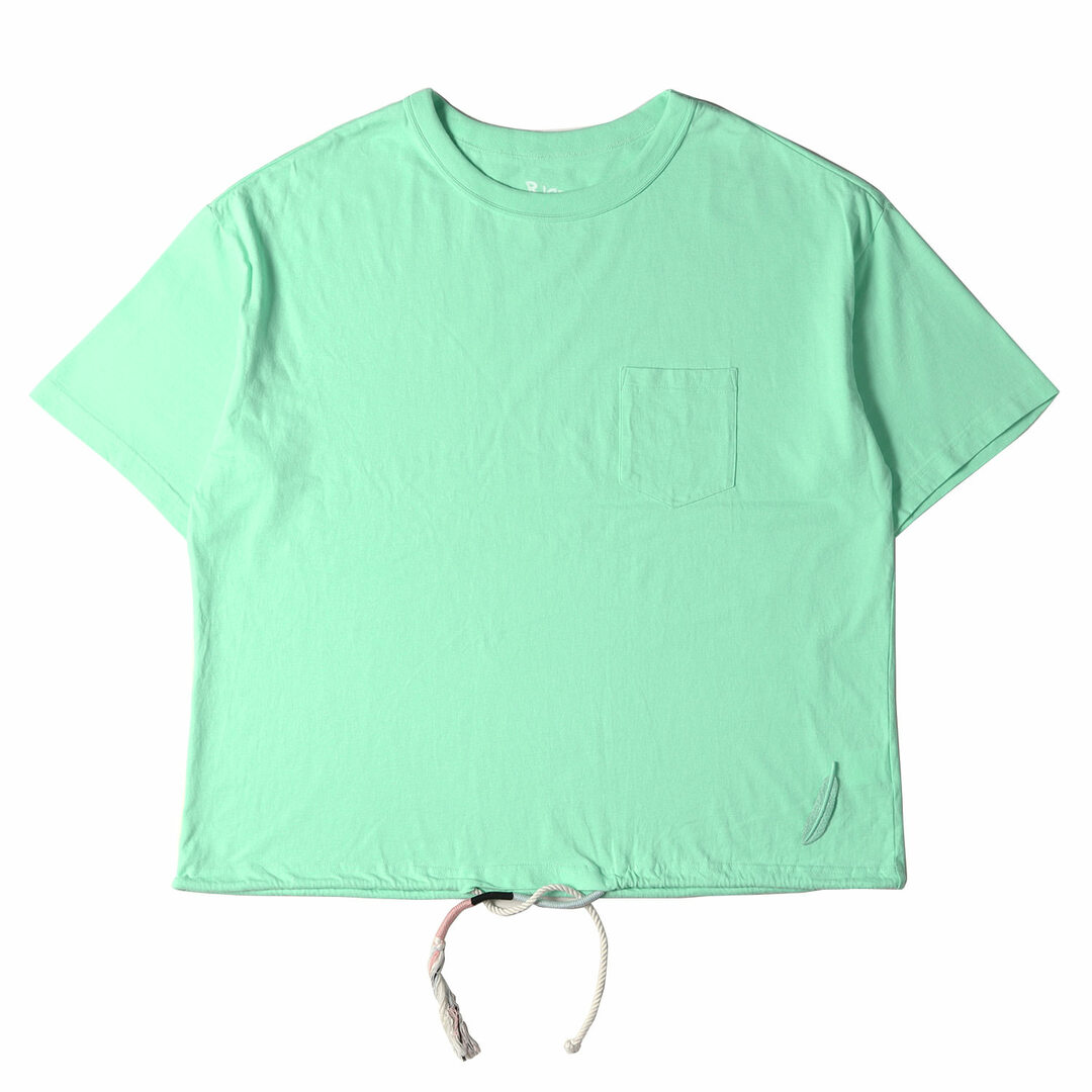 FACETASM(ファセッタズム)のFACETASM ファセッタズム Tシャツ :XL ロング ブレードコード クルーネック 半袖 無地 ポケット DRAWSTRING TEE 21SS ライムグリーン トップス カットソー カジュアル ブランド シンプル ストリート 【メンズ】【中古】 メンズのトップス(Tシャツ/カットソー(半袖/袖なし))の商品写真