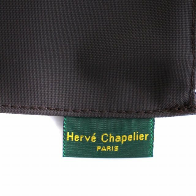 Herve Chapelier(エルベシャプリエ)のエルベシャプリエ フラットポーチM 小物入れ ナイロン 茶 レディースのファッション小物(ポーチ)の商品写真