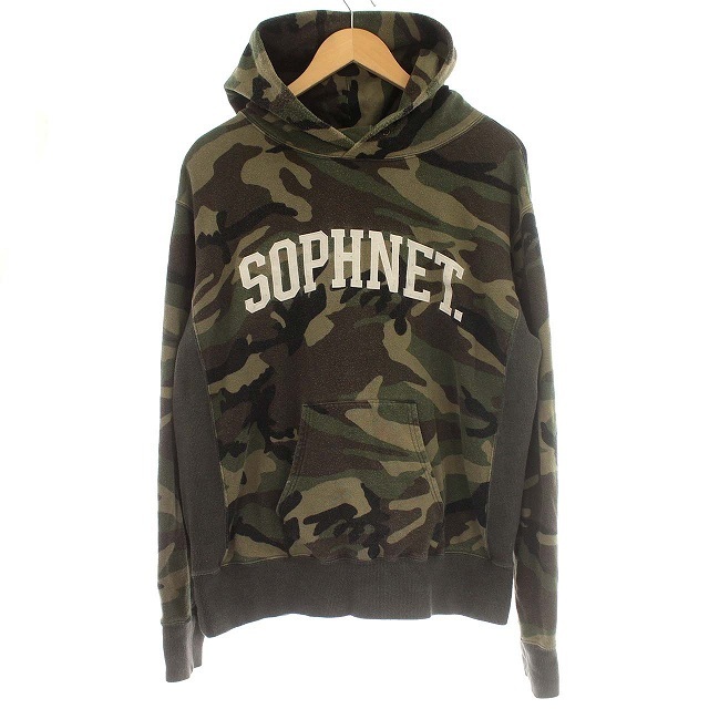 SOPHNET.(ソフネット)のソフネット SOPHNET. パーカー 迷彩 スウェット カモフラ M カーキ メンズのトップス(パーカー)の商品写真