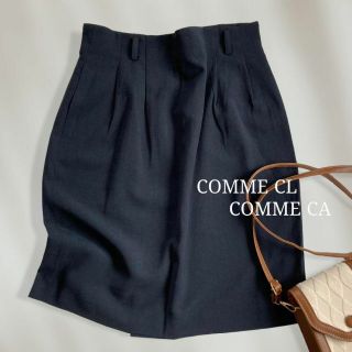 コムシコムサ(COMME CI COMME CA)の【訳あり美品♡】　コムシコムサ　日本製上品フォーマルタックスカート　オフィス(ひざ丈スカート)