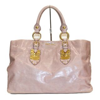 MIUMIU 2WAYハンドバッグ RN0691 MUGHETTO ピンク系 レザー レディース ウィメンズ ブランド 人気 ショルダーバッグ トートバッグ松前R56号店