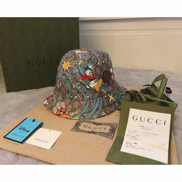 未使用品★GUCCI★グッチ/バケットハット/フェドラ/帽子/ディズニー/ドナル