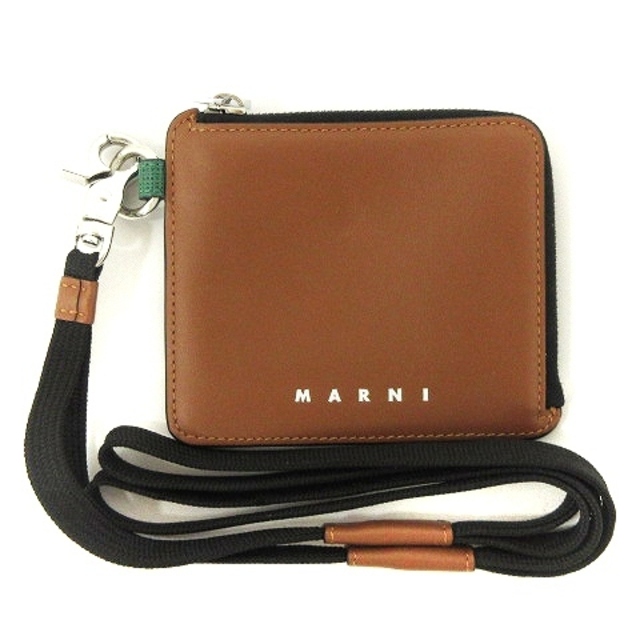 マルニ MARNI レザー ショルダースマホケース がま口 バイカラー