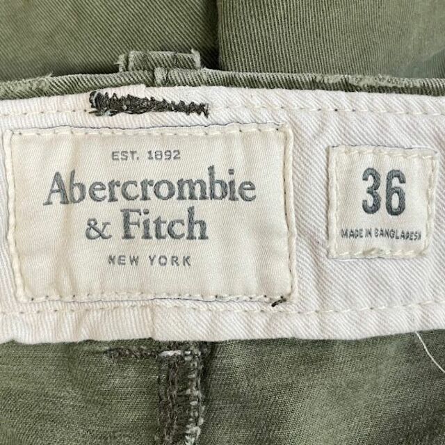 Abercrombie&Fitch(アバクロンビーアンドフィッチ)のAbercro カーゴショートパンツ ボタンフライ ビンテージ加工 ビッグサイズ メンズのパンツ(ショートパンツ)の商品写真