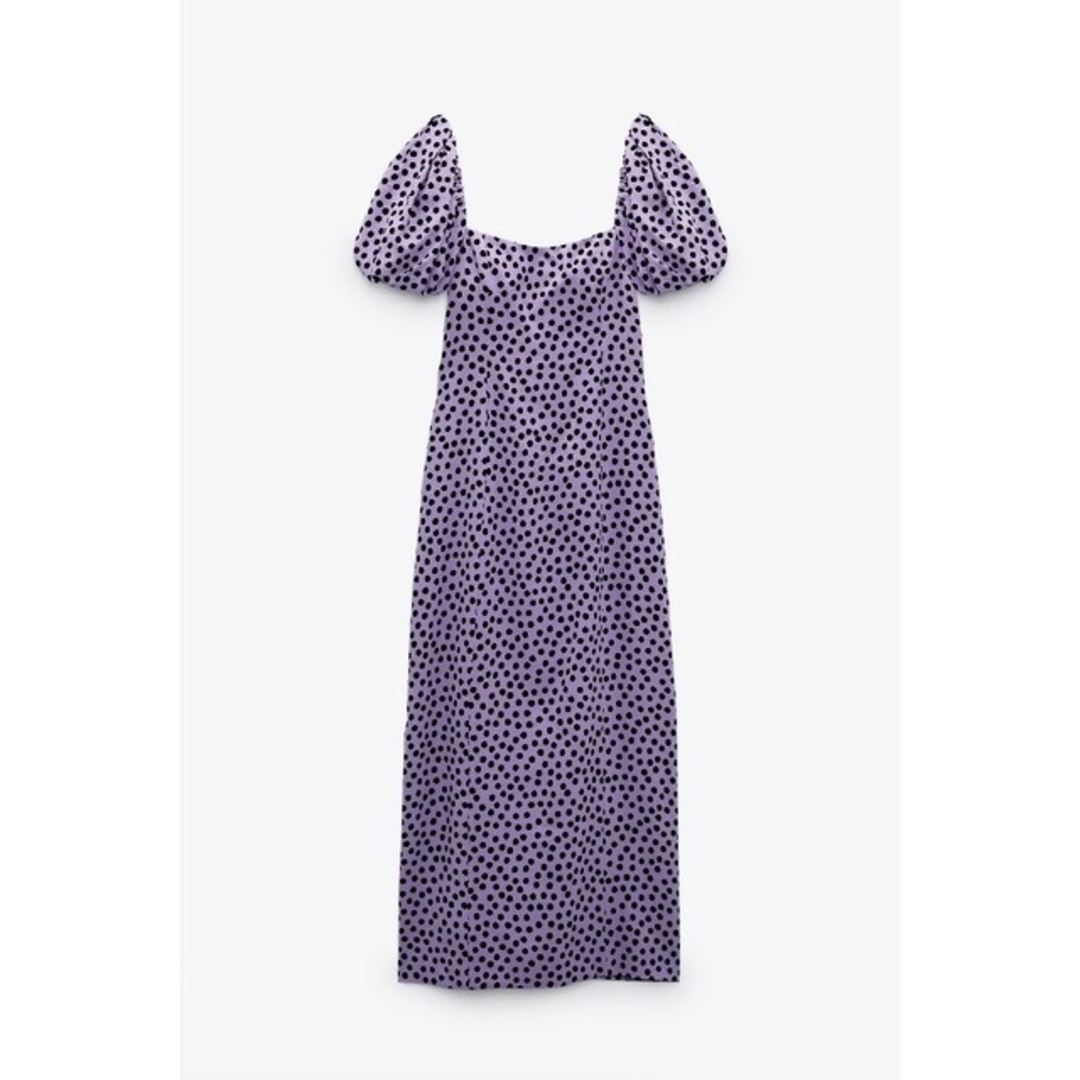 ZARA - 【完売品】ZARA ドット柄ミディ丈ワンピース Sサイズの ZARA - 【完売品】ZARA ドット柄ミディ丈ワンピース Sサイズの