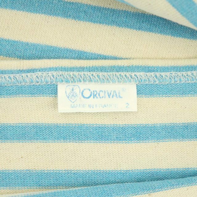 ORCIVAL(オーシバル)のオーチバル オーシバルボーダートップス カットソー 2 ライトブルー アイボリー レディースのトップス(カットソー(長袖/七分))の商品写真