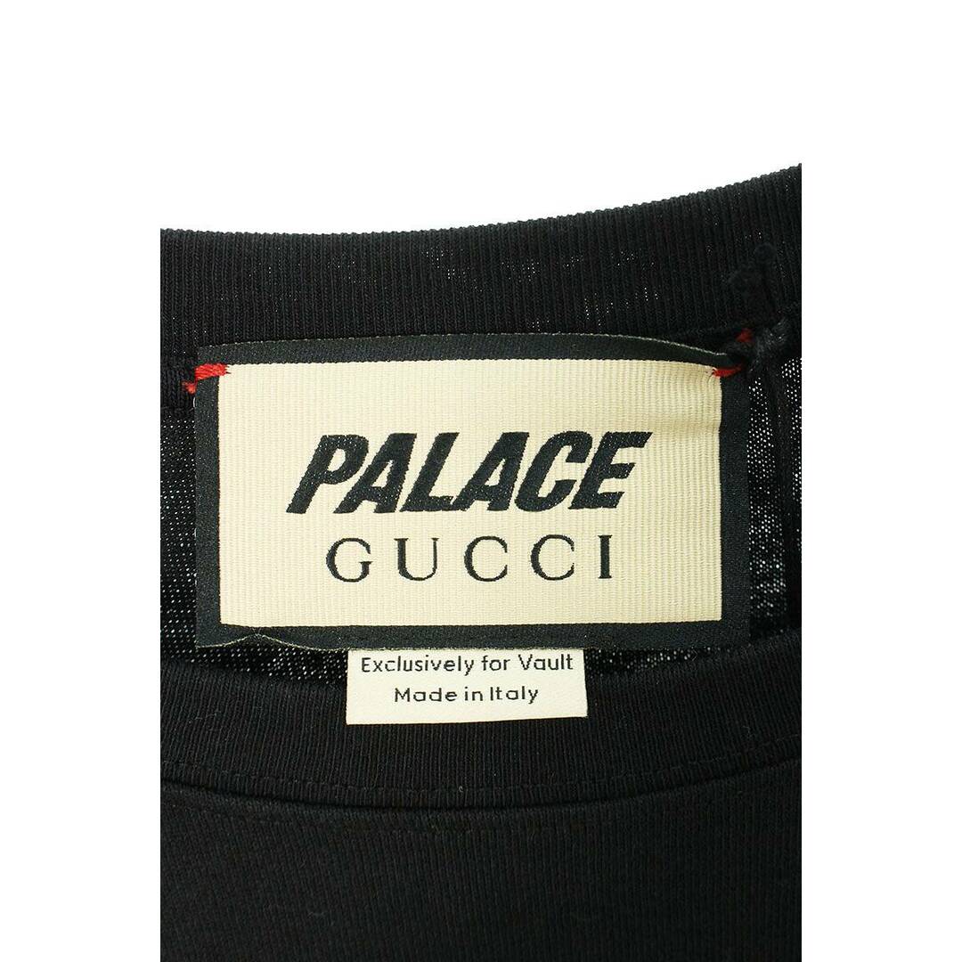 グッチ ×パレス Palace  548334 XJE1C ダブルネームロゴプリントTシャツ メンズ XS