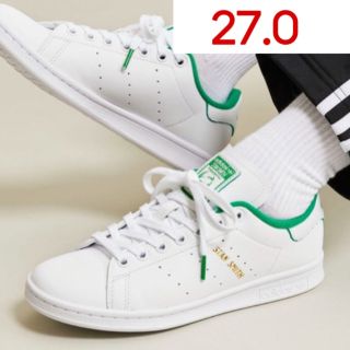 スタンスミス(STANSMITH（adidas）)の【新品27cm】adidas スタンスミス ホワイト/グリーン/ゴールド(スニーカー)