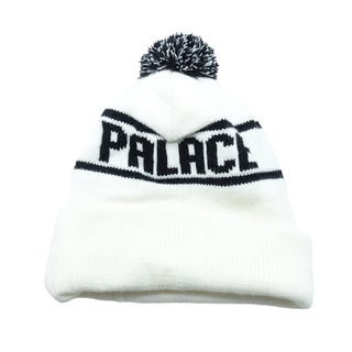 パレス(PALACE)のPALACE LOGO BEANIE WHITE/BLACK  (ニット帽/ビーニー)