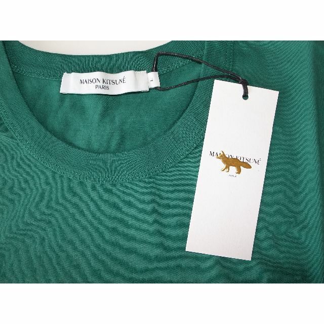 maison kitsune fox head tシャツ green sizeL 1