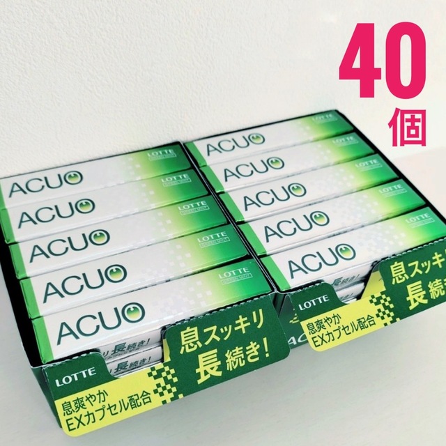 ロッテ　 LOTTE　 アクオ　ACUO　 グリーンミント　40個 コスメ/美容のオーラルケア(口臭防止/エチケット用品)の商品写真