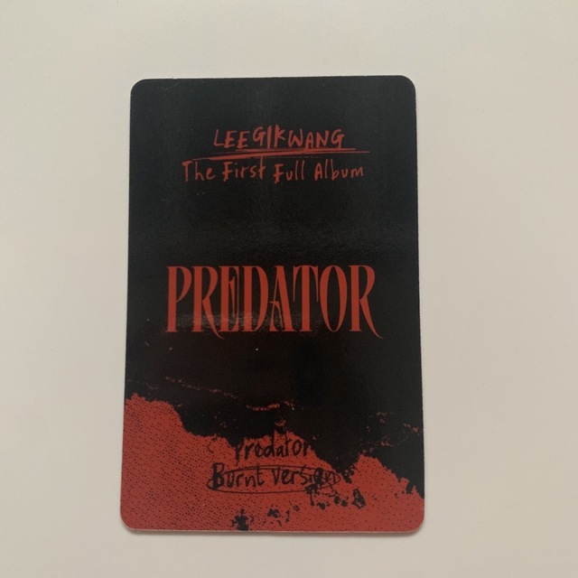 LEE GI KWANG  PREDATOR  トレカ BURNT ver エンタメ/ホビーのタレントグッズ(アイドルグッズ)の商品写真