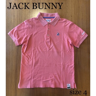 ジャックバニー(JACK BUNNY!!)のジャックバニー ゴルフウェア メンズ ポロシャツ 半袖 ピンク サイズ4 春夏(ウエア)