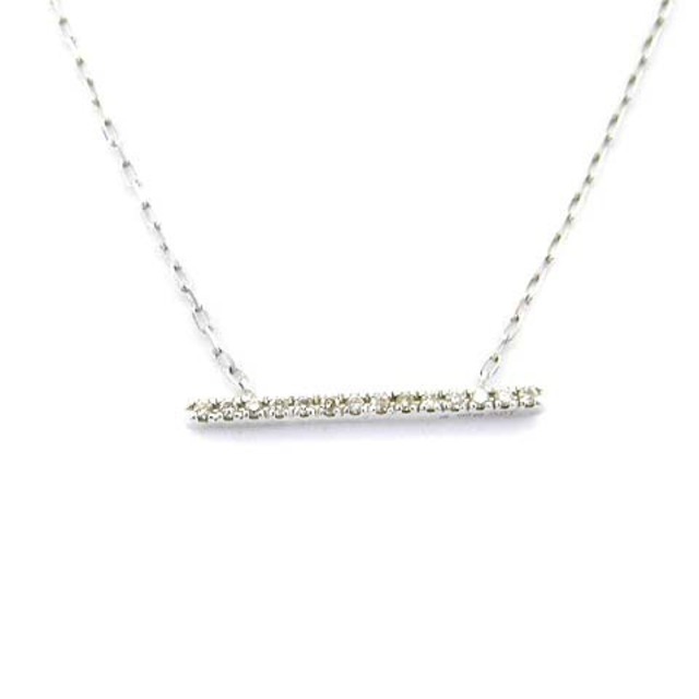 ヒロタカ バーネックレス K10WG 0.07ct ホワイトゴールド □OSの通販 ...