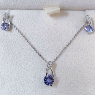 スタージュエリー(STAR JEWELRY)のスタージュエリー ダイヤモンド×タンザナイト ネックレス ピアス Pt950(ネックレス)