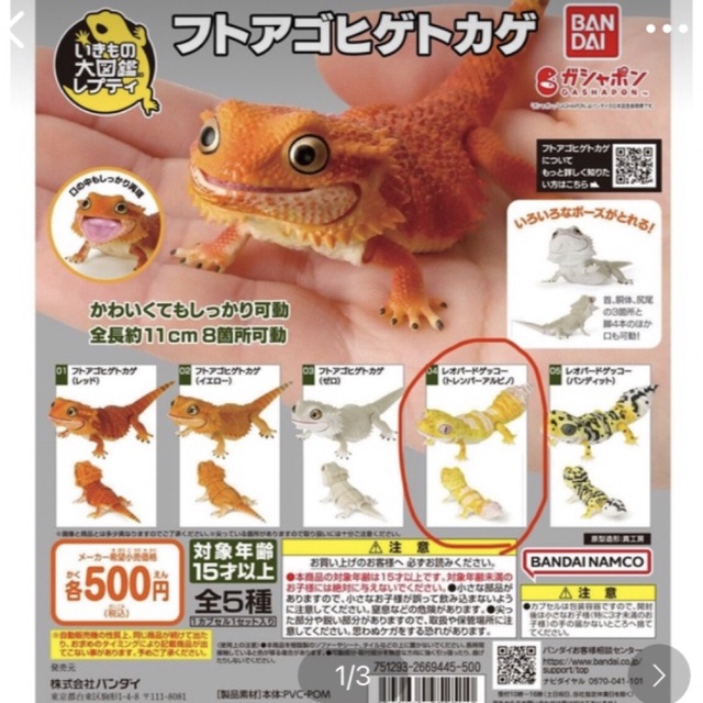 生き物図鑑シリーズ　ゲッコー ハンドメイドのおもちゃ(フィギュア)の商品写真