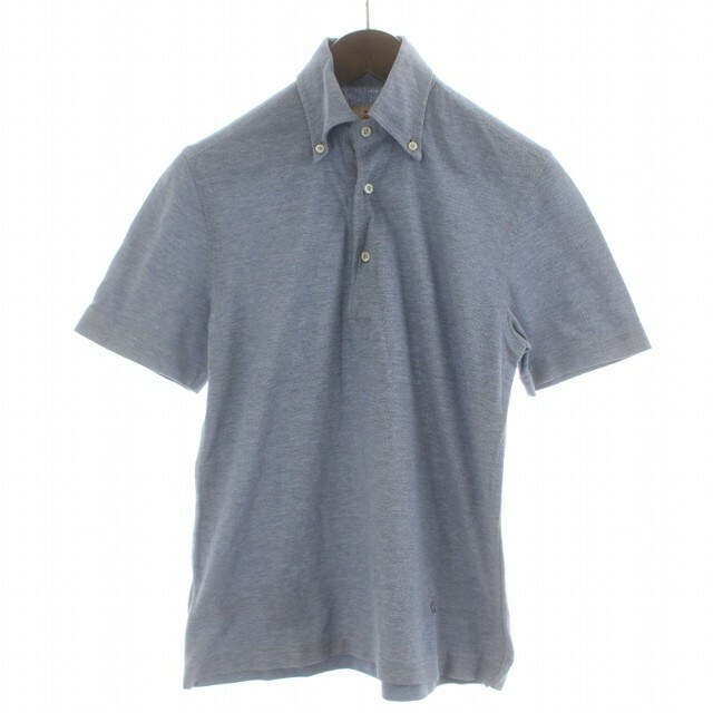GUY ROVER(ギローバー)の GUY ROVER ポロシャツ カットソー ボタンダウン 半袖 XS ブルー メンズのトップス(ポロシャツ)の商品写真
