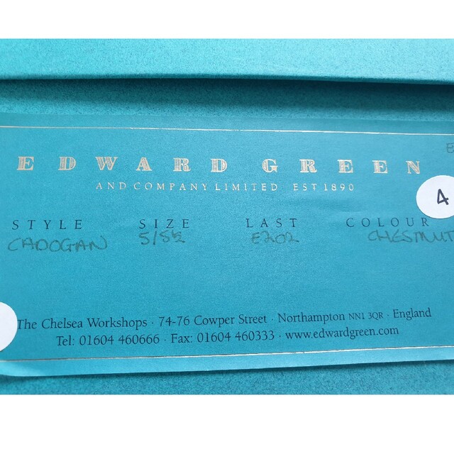 EDWARD GREEN(エドワードグリーン)のEDWARD GREEN CADOGAN CHESTNUT 202 5E メンズの靴/シューズ(ドレス/ビジネス)の商品写真