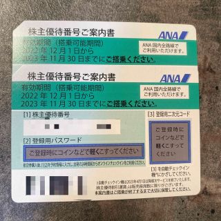 エーエヌエー(ゼンニッポンクウユ)(ANA(全日本空輸))のANA 株主優待券 2枚(その他)