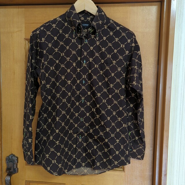 BURBERRY BLACK LABEL シャツ長袖 2 美品 モノグラム柄 | フリマアプリ ラクマ