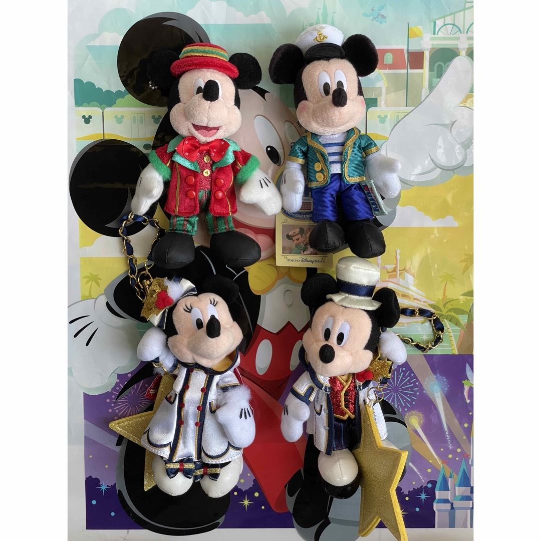 ディズニー　ミッキー  ミニー　ぬいぐるみバッジ　まとめ売り