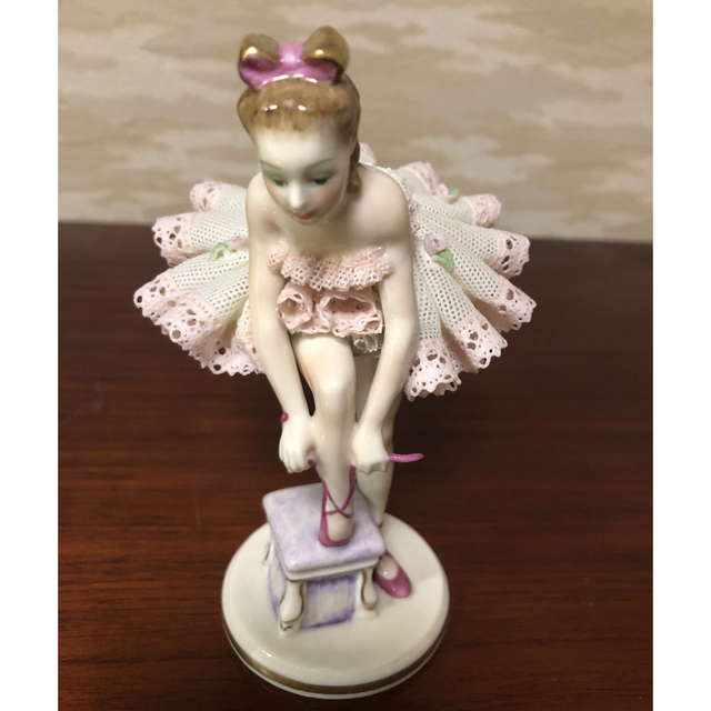 美品 アイリッシュドレスデン レースドール エンジェル 天使 ピンク